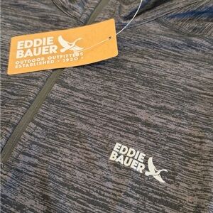 Eddie Bauer Charcoal Heather half-Zip shirt - BRAND NEW WITH TAGS